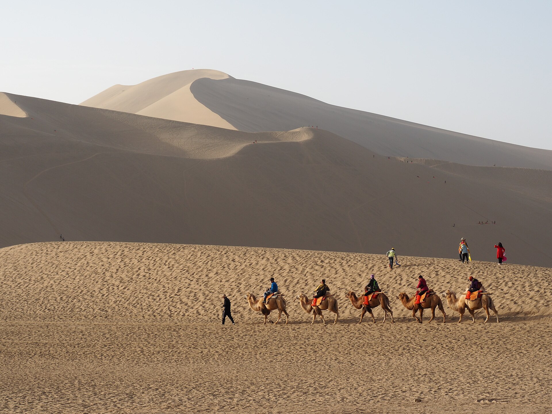 Wide landscape of the Gobi Desert near Dunhuang