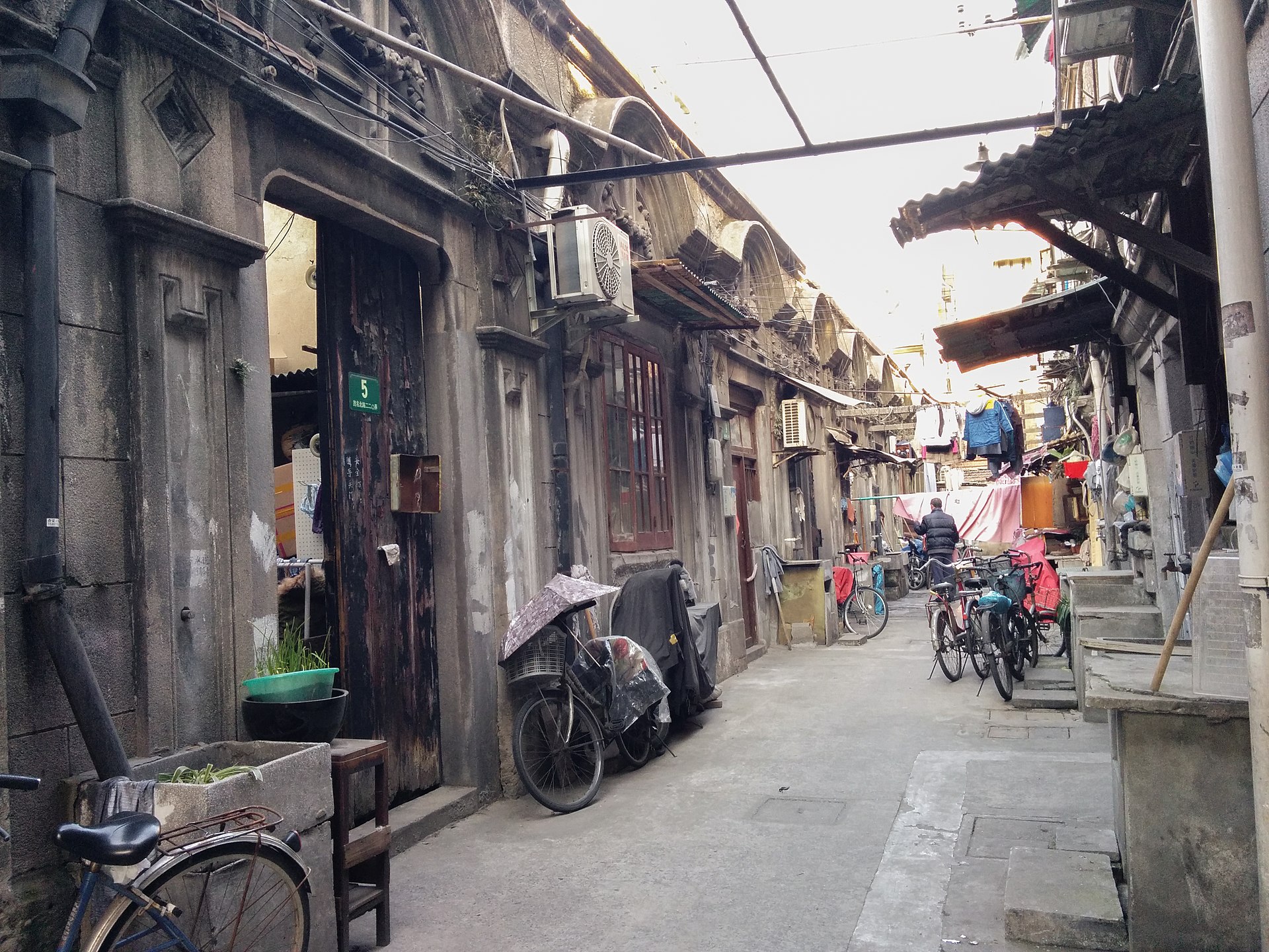 A lived-in historic lane in Shanghai